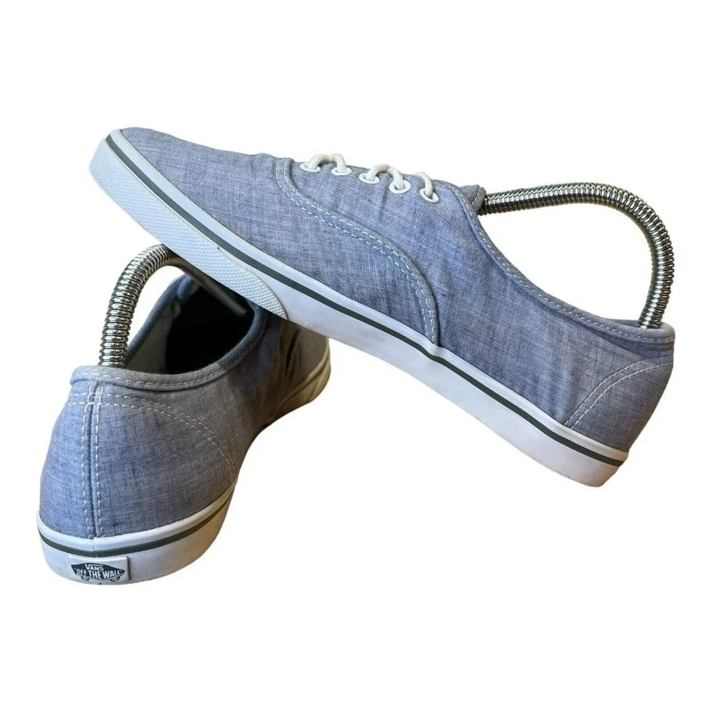 Vans Skate Unisex Women's‎ 9.5 Men's 8 Blue Canvas Lace up Shoes Sneakers